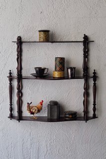 装いウォールデコレーション-antique wall shelf