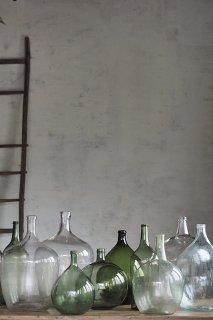 空気のあらまし ワインボトル-antique glass wine bottle