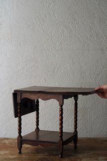 ドール用両翼サイドテーブル-antique oak butterfly side table
