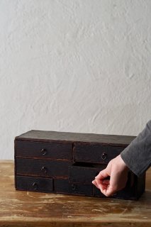 静謐 侘びの小引き出し-antique small drawer chest