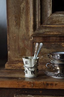 ランジェ焼き銀釉葡萄ポット-antique porcelain vase