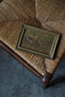 セピア番いの雉フレーム-vintage pheasant print frame