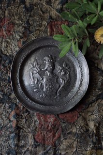 ピューター紋章プレート-antique decoration pewter plate