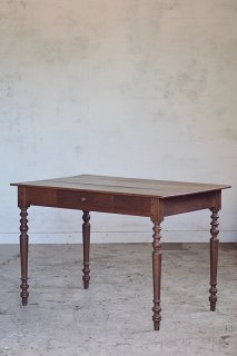 無垢材 フランスアンティークテーブル-antique oak french table