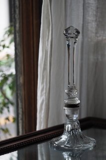 クリスタルガラス.ウィッグスタンド-antique crystal glass wig stand