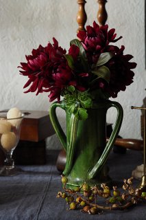 花器 ぐるぐると回行-vintage or antique pottery vase