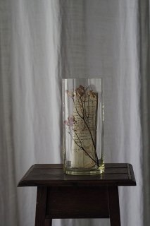 ストンと落ちる素直な花瓶-antique glass flower vase