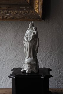 陶器聖母子像-antique madonna and child statue