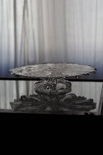 ガラスケーキスタンド-vintage or antique glass cake stand