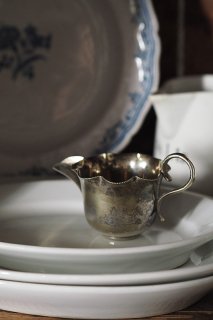金属ミルクピッチャー-antique milk pitcher