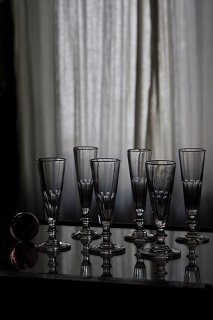 アンティークフルート型グラス-antique champagne glass