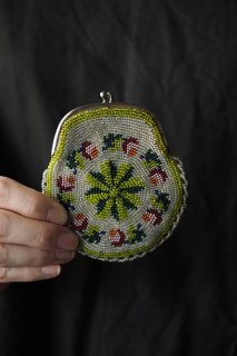 アンティーク ビーズコインパース-antique beads coin purse