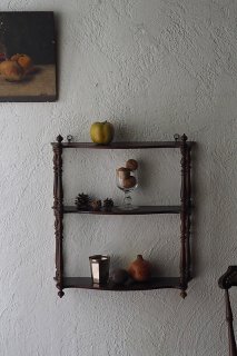 マホガニーウォールシェルフ-antique mahogany wall shelf