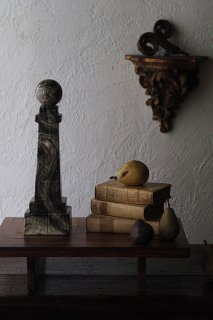 大いにうねるマーブルのオブジェ-vintage or antique pottery object