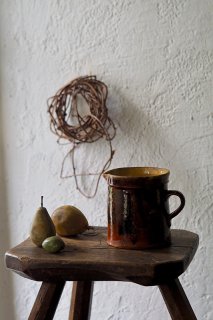 南仏 安定感のあるピッチャー-antique pottery pitcher