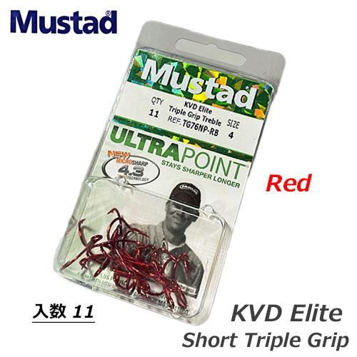 Mustad/マスタッド ショートトリプルグリップｰレッド TG76NP-RB -USルアー&雑貨「BULLET-FLIP -バレットフリップ」