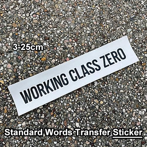 スタンダードワーズステッカー/Working Class Zero 「ワーキング