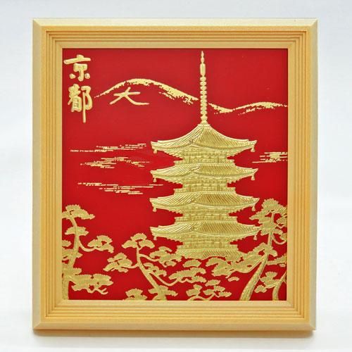 Amazon.co.jp: 絵画 夕暮れ時の日本の五重塔インテリア 絵画