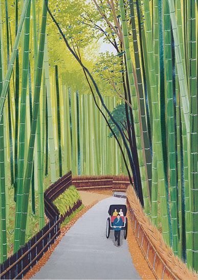 アートカード イラスト 竹林の道 山口青旭堂オンラインショッ アートカード イラスト 竹林の道 山口青旭堂オンラインショッ