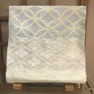 ❤️銀糸使い　白の名古屋帯　三松誂え新品保管✨超美品✨正絹　畳紙付き 銀糸使い 白の名古屋帯 三松誂え 正絹 畳紙付き きもの白～はく～ / 帯