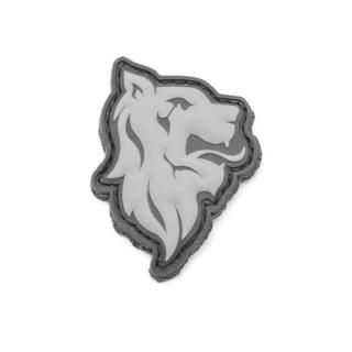 LBX_Lion Head PVC Patch (Wolf Grey)