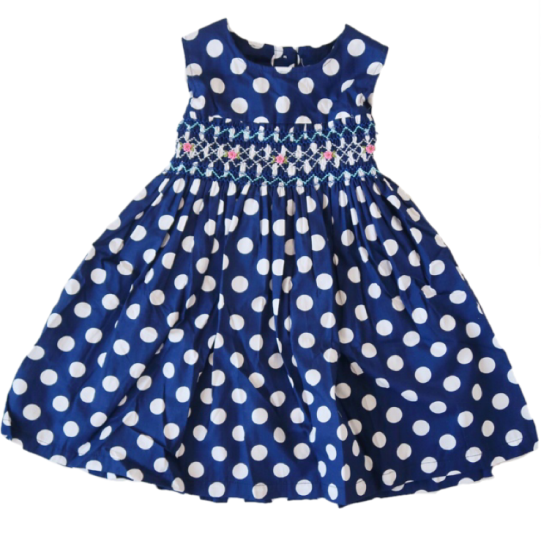 スモック刺繍ワンピース ナイトドット Princessselect プリンセスセレクト かわいい女の子の子供服 オンライン公式ショップ