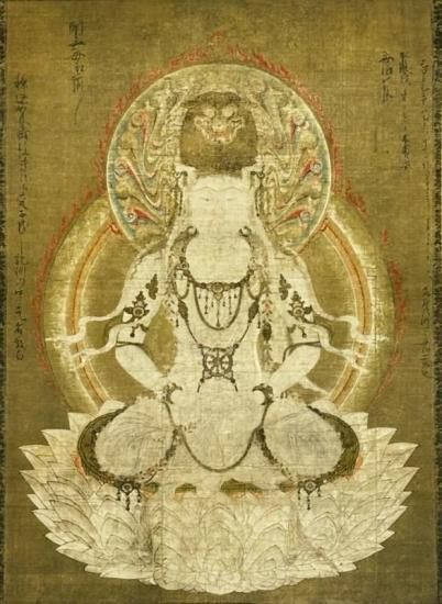 「栂尾高山寺 国宝 仏眼仏母像」複製掛軸 便利堂 1幅|掛け軸 仏教美術 栂尾 高山寺 国宝 仏眼仏母像 (複製掛軸)｜便利堂印刷 軸総寸約