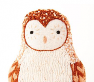 Barn Owl Embroidery Kit 刺繍キット (メンフクロウ)