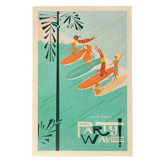 Nick Kuchar ニック カッチャー Retro Hawaii Travel Print 12