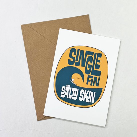Single Fin<br>グリーディングカード<br>Salty Skin