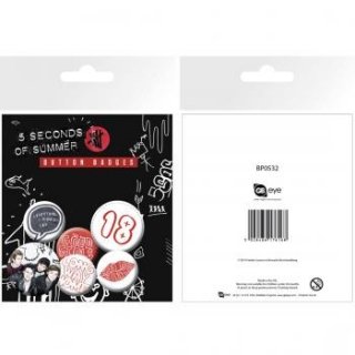 5 SECONDS OF SUMMER Button, バッジセット
