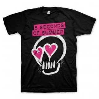 5 SECONDS OF SUMMER Heart Skull Pink, T