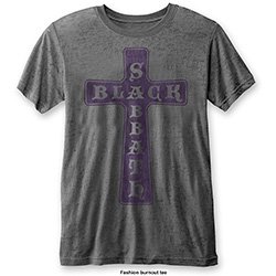 BLACK SABBATH Vintage Cross with Burn Out Finishing, T