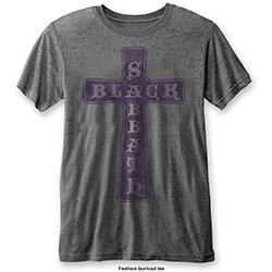BLACK SABBATH Vintage Cross with Burn Out Finishing, Tシャツ