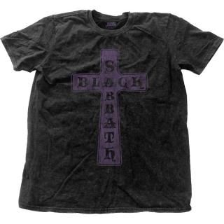 BLACK SABBATH Vintage Cross with Snow Wash Finishing, T