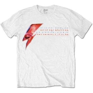 DAVID BOWIE Aladdin Sane Eye Flash White, T