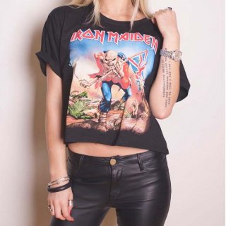 IRON MAIDEN Trooper with Boxy Styling and Puff Printing, ǥT