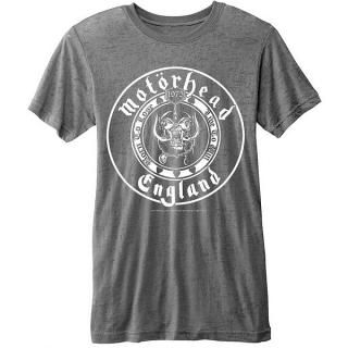 MOTORHEAD England Seal with Burn Out Finishing, T