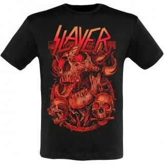 SLAYER Three Skulls 2014 Dates (Ex-Tour with Back Print), T