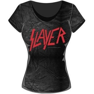 SLAYER Classic Logo With Acid Wash Finish, ǥT