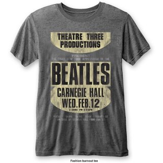 THE BEATLES Carnegie Hall with Burn Out Finishing Grey, T