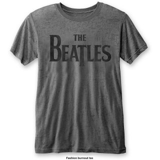 THE BEATLES Drop T Logo with Burn Out Finishing Grey, T