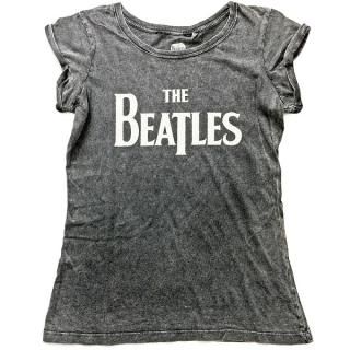THE BEATLES Drop T Logo (Acid Wash & Caviar Beads) White, ǥT