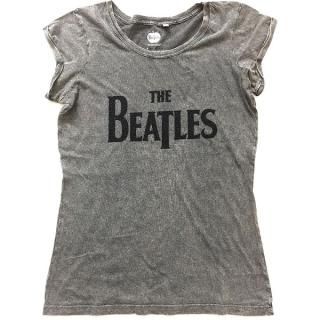 THE BEATLES Drop T Logo (Acid Wash & Caviar Beads) Blk, ǥT