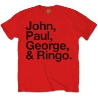 THE BEATLES John Paul George & Ringo Red, T