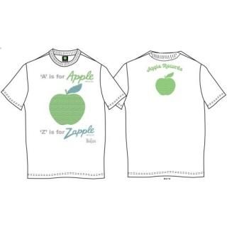 THE BEATLES A is for Apple with Back Printing White, T