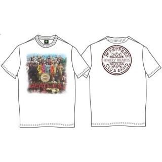 THE BEATLES Sgt Pepper with Back Printing White, T