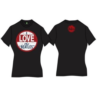 THE BEATLES I Love The Beatles with Back Printing Blk, ǥT