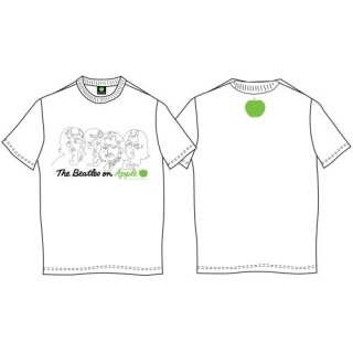 THE BEATLES On Apple with Back Printing White, T