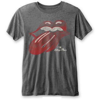 THE ROLLING STONES Vintage Tongue With Burn Out Finishing Cho, T